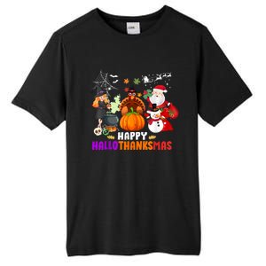 Funny Witch Turkey Santa Happy HalloThanksMas Costume Tall Fusion ChromaSoft Performance T-Shirt