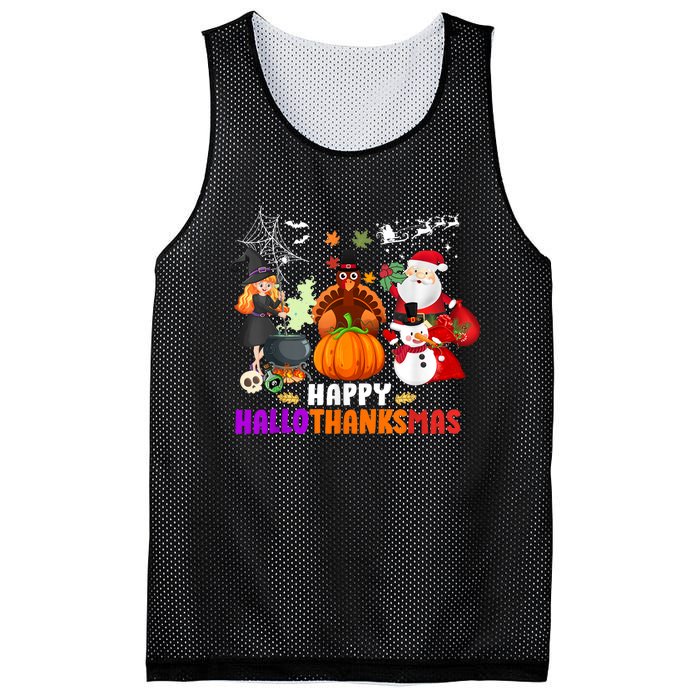 Funny Witch Turkey Santa Happy HalloThanksMas Costume Mesh Reversible Basketball Jersey Tank