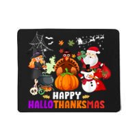 Funny Witch Turkey Santa Happy HalloThanksMas Costume Mousepad