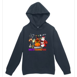 Funny Witch Turkey Santa Happy HalloThanksMas Costume Urban Pullover Hoodie