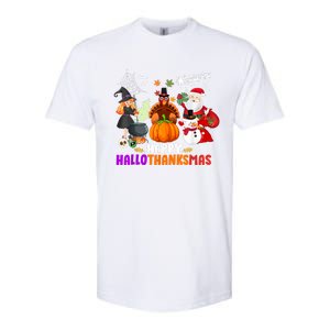 Funny Witch Turkey Santa Happy HalloThanksMas Costume Softstyle CVC T-Shirt