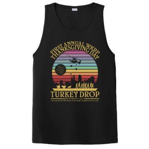 Funny WKRP Thanksgiving Turkey Drop Funny Retro PosiCharge Competitor Tank