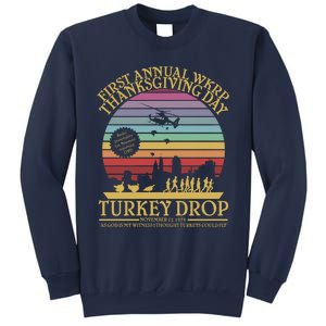 Funny WKRP Thanksgiving Turkey Drop Funny Retro Sweatshirt