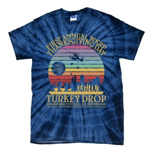 Funny WKRP Thanksgiving Turkey Drop Funny Retro Tie-Dye T-Shirt