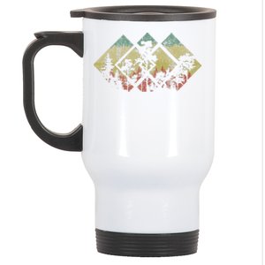 Forest Wildlife Trees Geometric Minimalism Outdoors Nature Stainless Steel Travel Mug