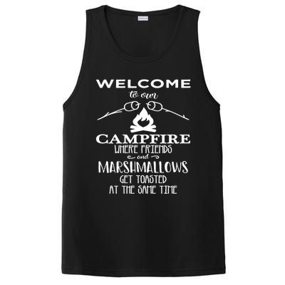 Funny Welcome To Our Campfire Lets Get Toasted Cute Gift PosiCharge Competitor Tank