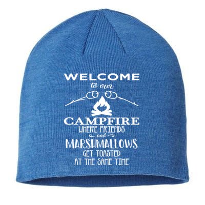 Funny Welcome To Our Campfire Lets Get Toasted Cute Gift Sustainable Beanie