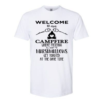 Funny Welcome To Our Campfire Lets Get Toasted Cute Gift Softstyle CVC T-Shirt