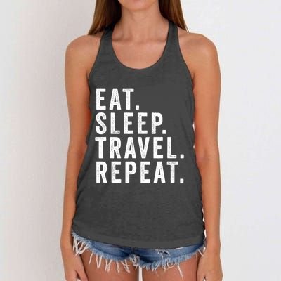 Funny World Traveler Agent Travel Adventure Traveling Gift Women's Knotted Racerback Tank