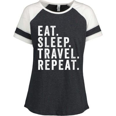 Funny World Traveler Agent Travel Adventure Traveling Gift Enza Ladies Jersey Colorblock Tee