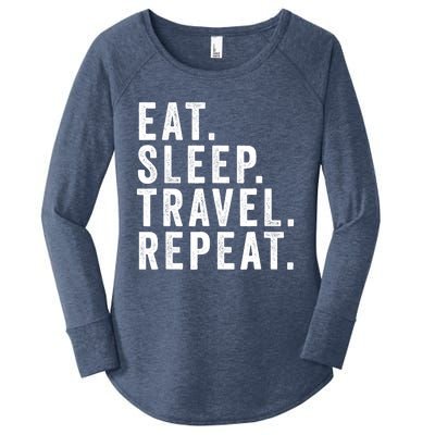 Funny World Traveler Agent Travel Adventure Traveling Gift Women's Perfect Tri Tunic Long Sleeve Shirt