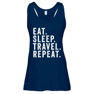 Funny World Traveler Agent Travel Adventure Traveling Gift Ladies Essential Flowy Tank