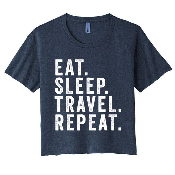 Funny World Traveler Agent Travel Adventure Traveling Gift Women's Crop Top Tee