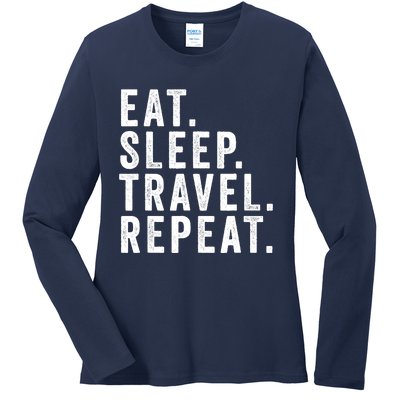 Funny World Traveler Agent Travel Adventure Traveling Gift Ladies Long Sleeve Shirt