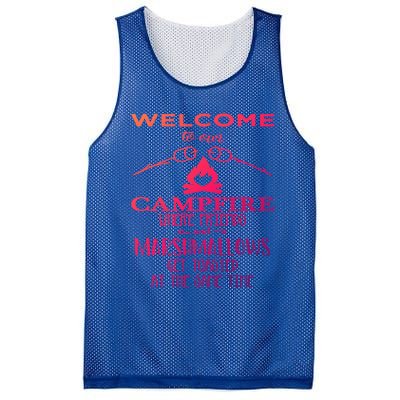 Funny Welcome To Our Campfire Lets Get Toasted Cute Gift Mesh Reversible Basketball Jersey Tank