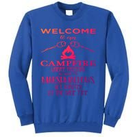 Funny Welcome To Our Campfire Lets Get Toasted Cute Gift Tall Sweatshirt