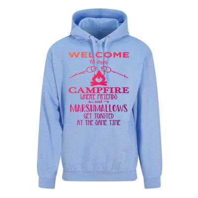 Funny Welcome To Our Campfire Lets Get Toasted Cute Gift Unisex Surf Hoodie