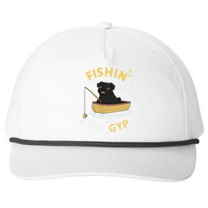 Fishin With The Gyp Pug On Boat Fishing Snapback Five-Panel Rope Hat