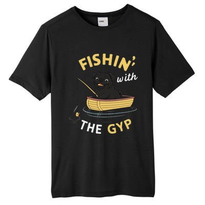 Fishin With The Gyp Pug On Boat Fishing Tall Fusion ChromaSoft Performance T-Shirt