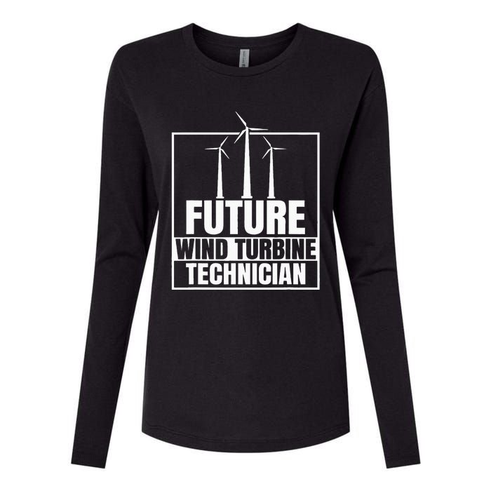 Future Wind Turbine Technician Windmill Womens Cotton Relaxed Long Sleeve T-Shirt