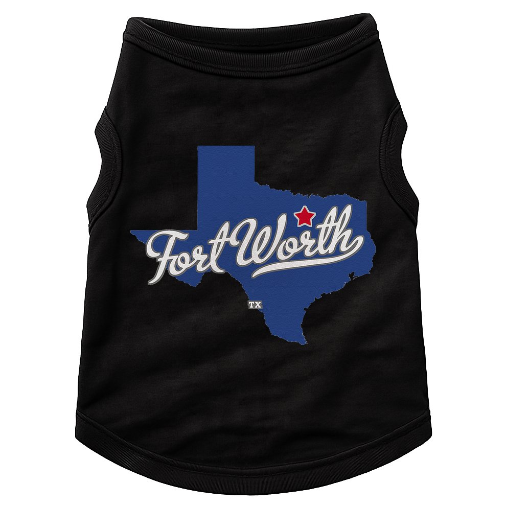 Fort Worth Texas TX Map Doggie Tank