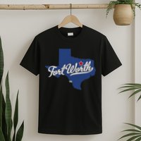 Fort Worth Texas TX Map T-Shirt