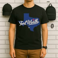 Fort Worth Texas TX Map T-Shirt