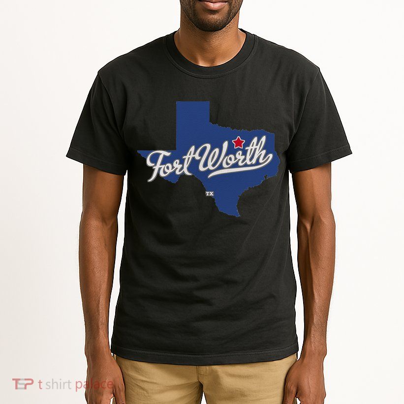 Fort Worth Texas TX Map Tall T-Shirt