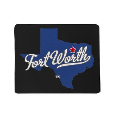 Fort Worth Texas TX Map Mousepad