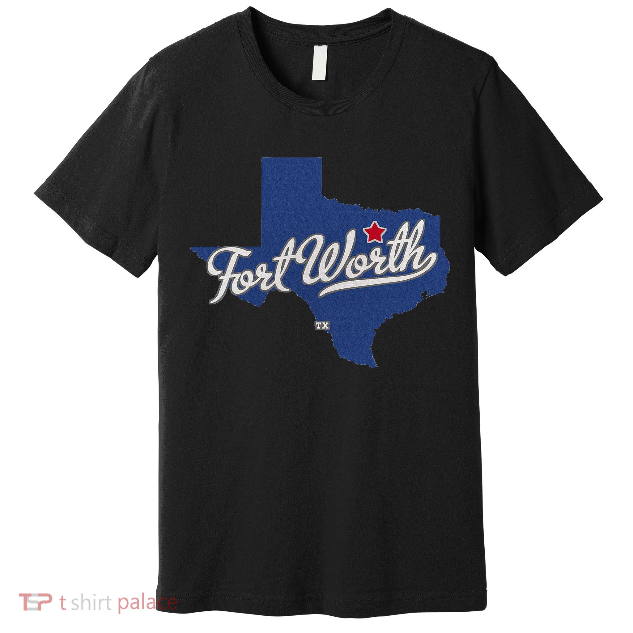 Fort Worth Texas TX Map Premium T-Shirt