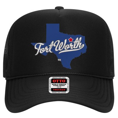 Fort Worth Texas TX Map Trucker Hat