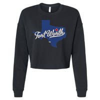 Fort Worth Texas TX Map Cropped Pullover Crew