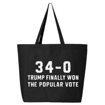 Finally Won The Popular Vote 340 Trump 2024 Convicted Felon 25L Jumbo Tote