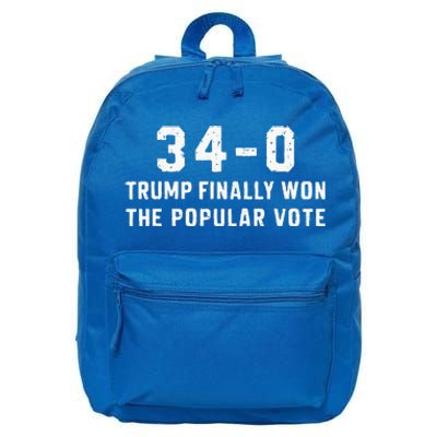 Finally Won The Popular Vote 340 Trump 2024 Convicted Felon 16 in Basic Backpack