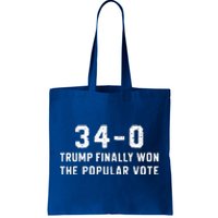 Finally Won The Popular Vote 340 Trump 2024 Convicted Felon Tote Bag