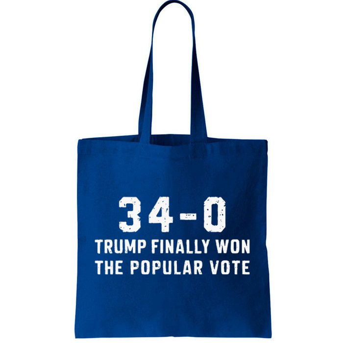 Finally Won The Popular Vote 340 Trump 2024 Convicted Felon Tote Bag