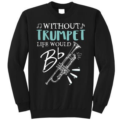 Funny WITHOUT TRUMPET LIFE WOULD BE FLAT Music Sweatshirt