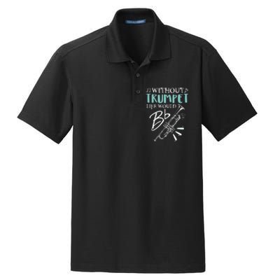 Funny WITHOUT TRUMPET LIFE WOULD BE FLAT Music Dry Zone Grid Polo