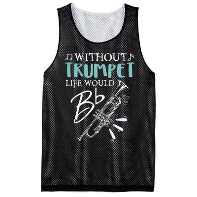 Funny WITHOUT TRUMPET LIFE WOULD BE FLAT Music Mesh Reversible Basketball Jersey Tank