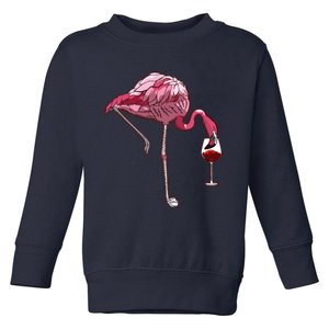 Flamingo Wine Tasting Humor Drinking Toddler Sweatshirt