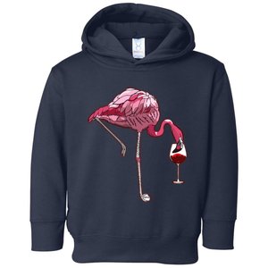 Flamingo Wine Tasting Humor Drinking Toddler Hoodie