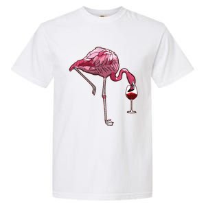 Flamingo Wine Tasting Humor Drinking Garment-Dyed Heavyweight T-Shirt