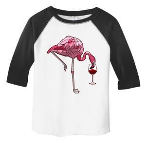 Flamingo Wine Tasting Humor Drinking Toddler Fine Jersey T-Shirt