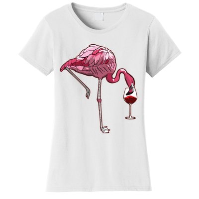 Flamingo Wine Tasting Humor Drinking Women's T-Shirt