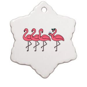 Flamingo Wine Tasting Shirts Wine Lover Gift Ceramic Star Ornament