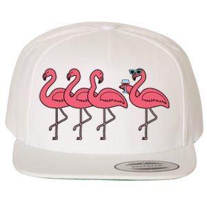 Flamingo Wine Tasting Shirts Wine Lover Gift Wool Snapback Cap