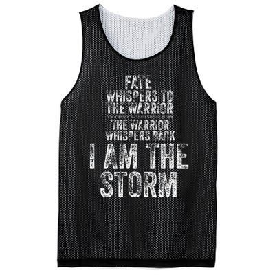 Fate Whispers To Warrior I Am The Storm Quote Gritty Fighter Mesh Reversible Basketball Jersey Tank