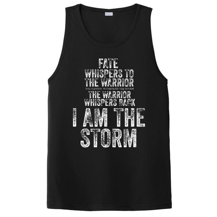 Fate Whispers To Warrior I Am The Storm Quote Gritty Fighter PosiCharge Competitor Tank