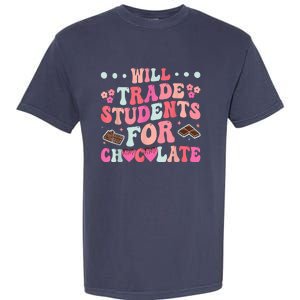 Funny Will Trade Students For Chocolate Teacher Garment-Dyed Heavyweight T-Shirt