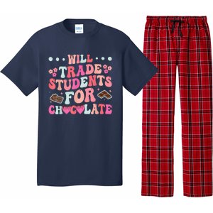 Funny Will Trade Students For Chocolate Teacher Pajama Set